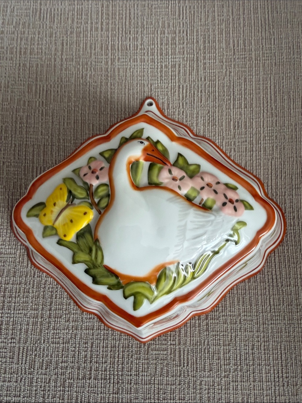 The Franklin Mint Le Cordon Bleu Porcelain Duck Wall Hanging Mold Kitchen